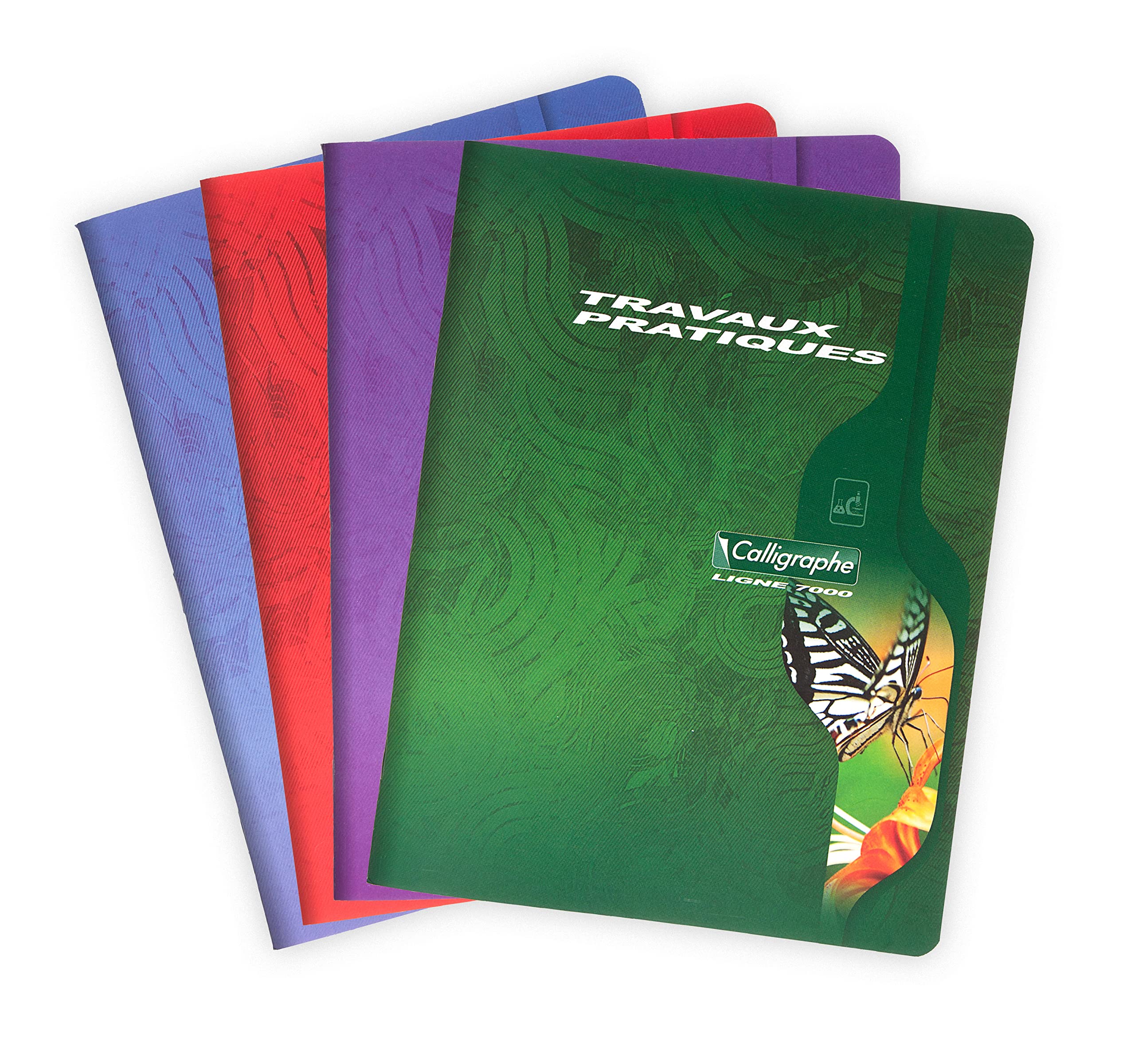 Calligrapher 2592C A Practical Work Notebook (Clairefontaine) - 17x22 cm - 96 Seyes Ruled Pages 70g - Plain Pages 90g - Varnished Card Cover - Random Colour