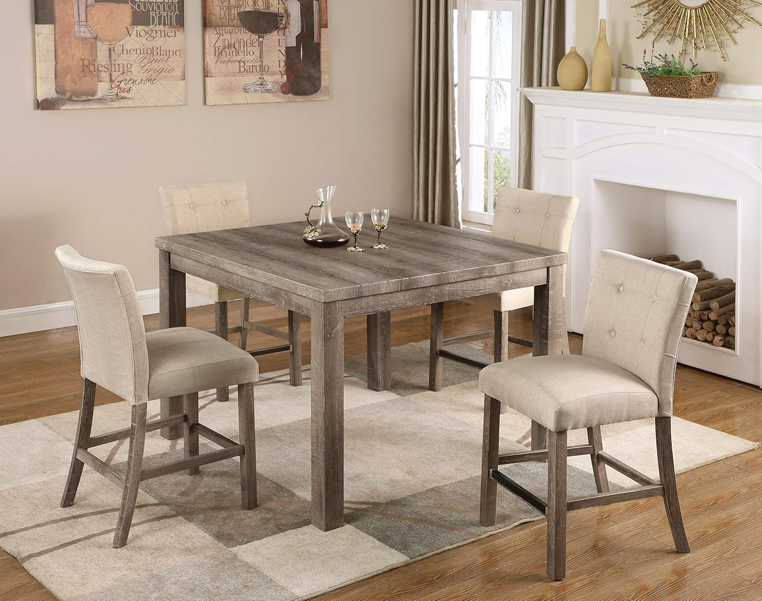 Amazoncom Best Master Furniture H700 Hadley 5pcs Counter Height