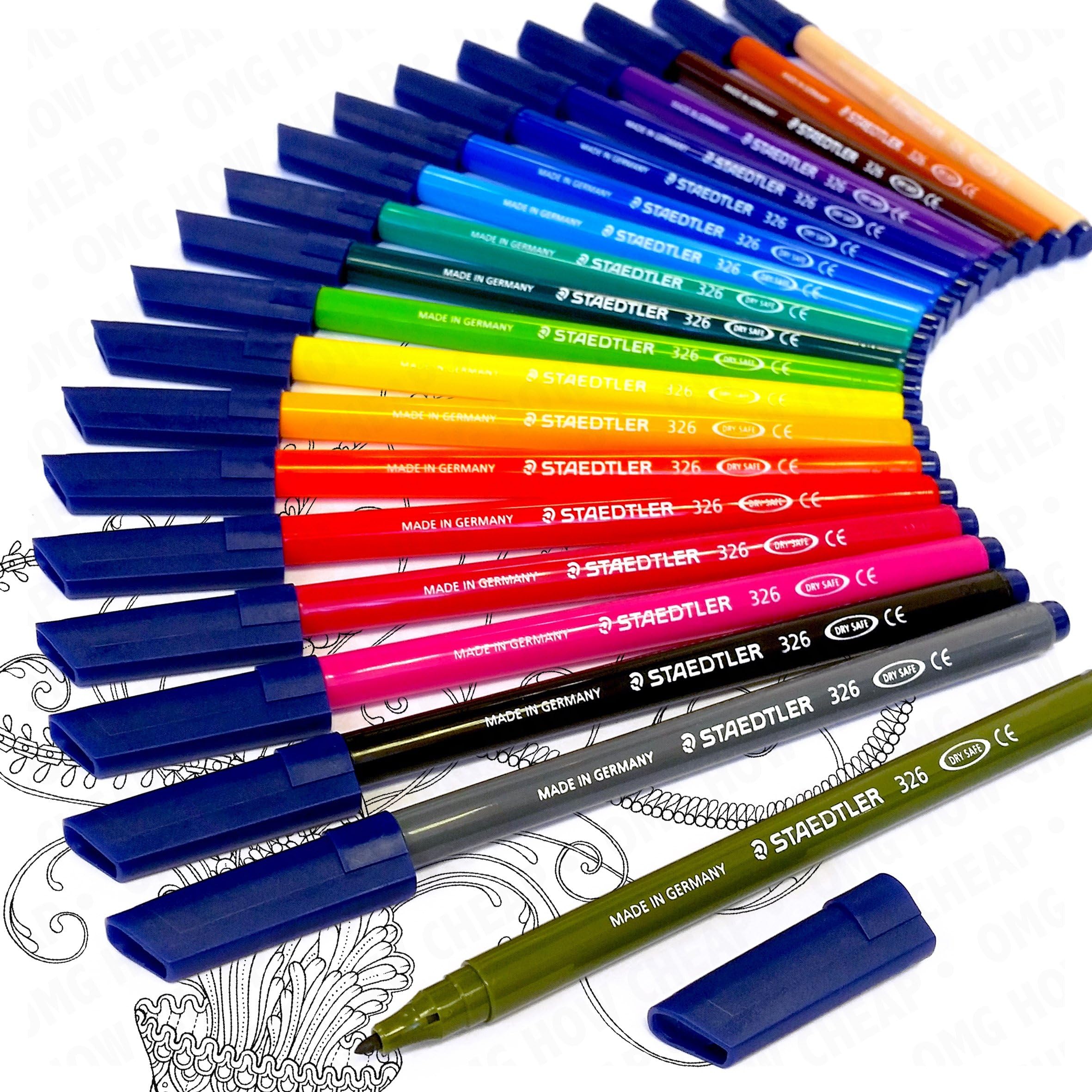 Staedtler - Noris Club Fibre Tip Pens - Limited Edition Adult Colouring Wallet of 20 - WP20AC