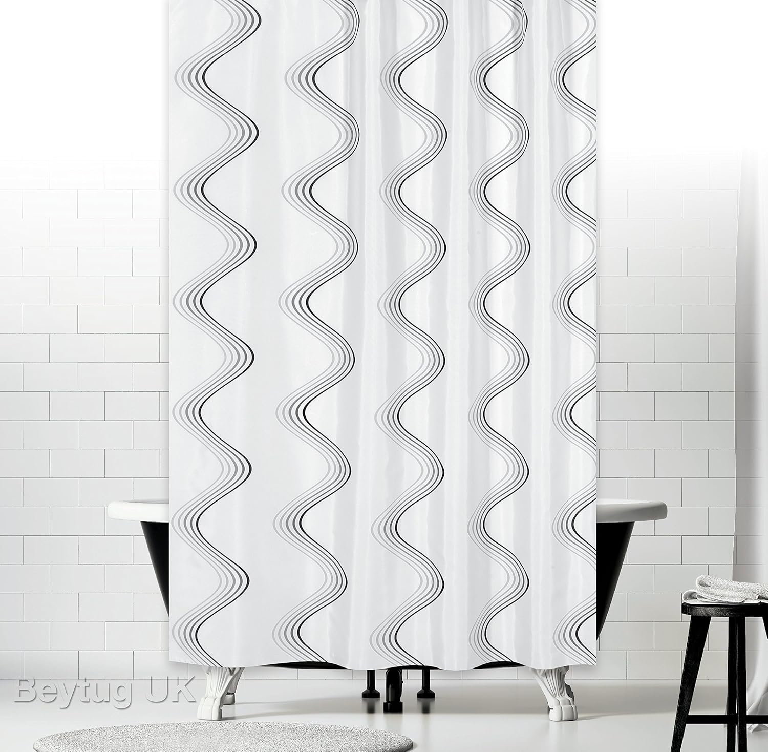 Beautiful Narrow Width Bathroom Shower Curtain Extra Long Wide