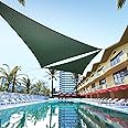 ColourTree CTSLT Custom Size Order to Make 8' x 14' x 16.1' Green Right Triangle Sun Shade Sail Canopy Mesh Fabric UV Block UPF50 - Commercial Heavy Duty - 190 GSM - 3 Years Warranty