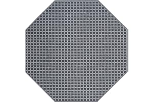 Furnish my Place Corner Indoor/Outdoor Commercial Black Color Rug, Corner Area Rug, Baby Nursery Mat, Pet-Friendly Carpet for Living Room, Playroom, Event, Made in USA - 4' Octagon