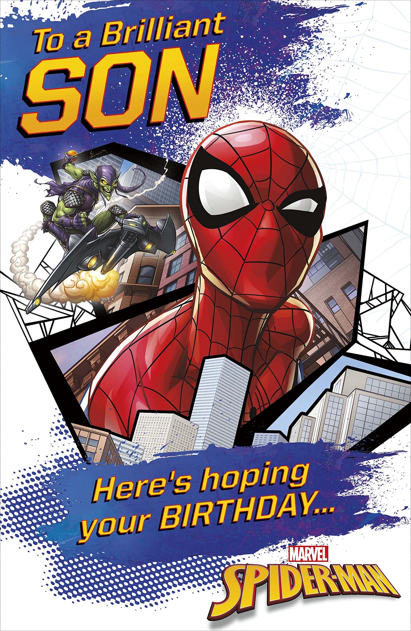 ‎UK Greetings Son Birthday Card - Spiderman Birthday Card for Son, Spiderman Gifts - Spiderman Gift Card - Marvel