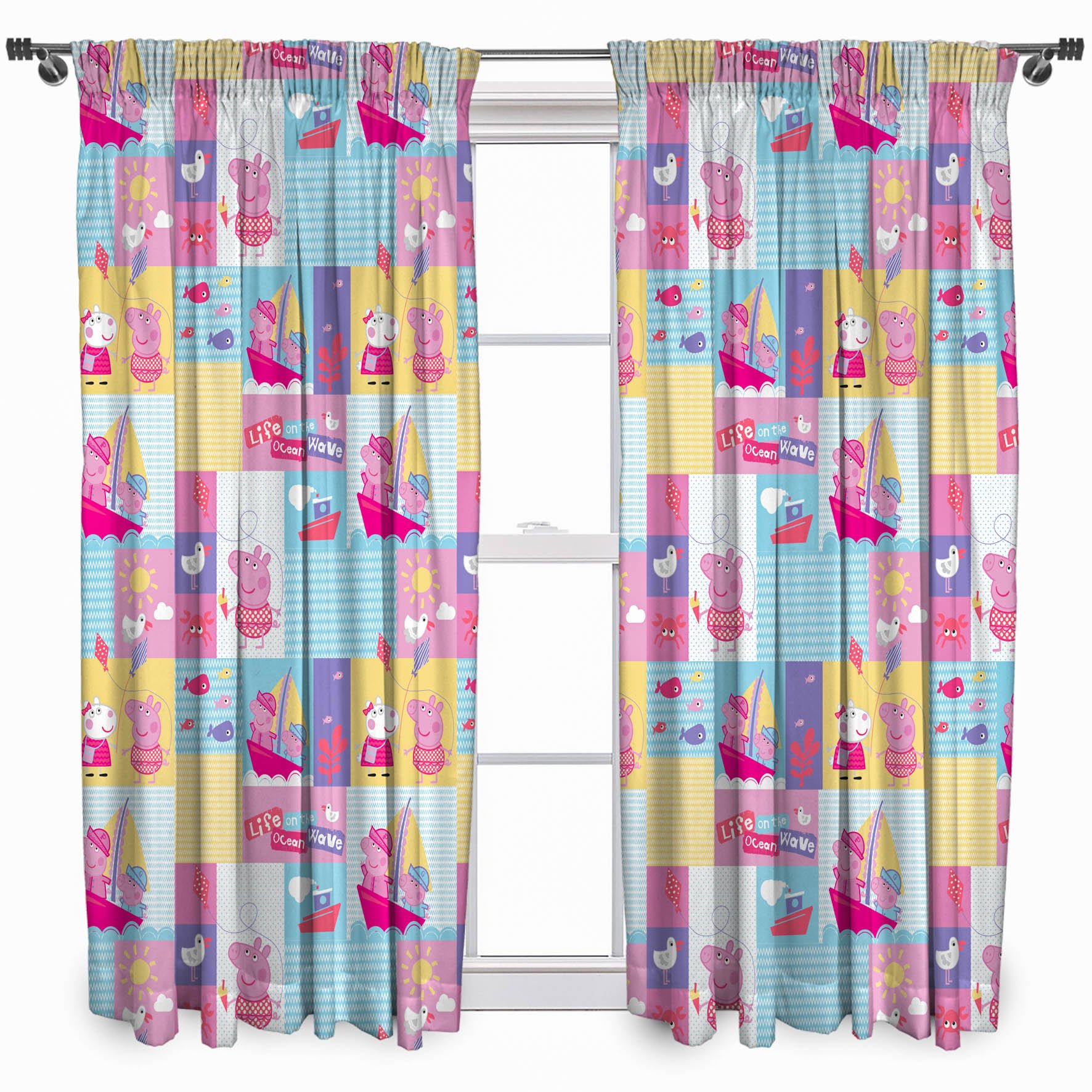 Peppa Pig "Nautical" 72-Inch Curtain Set