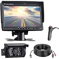 TOGUARD Backup Camera Kit, 7’’ LCD Rear View Monitor with IP67