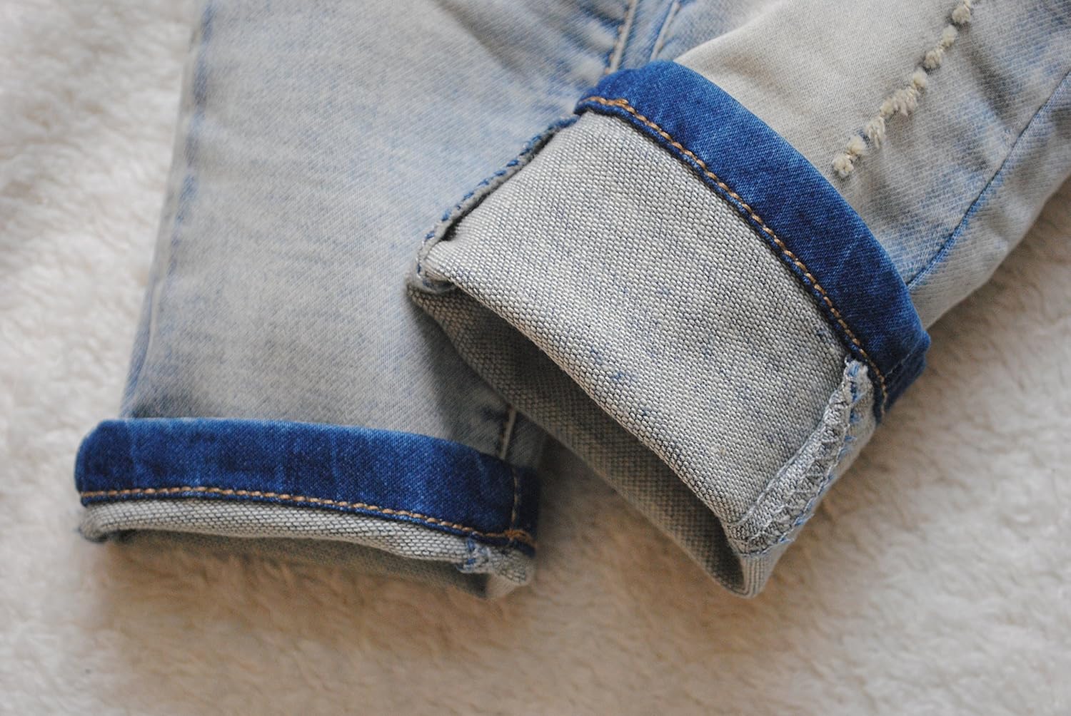 3864 Spring Baby Boys Jeans Soft Denim Light Blue Casual Pants Kids Child Trousers: Clothing