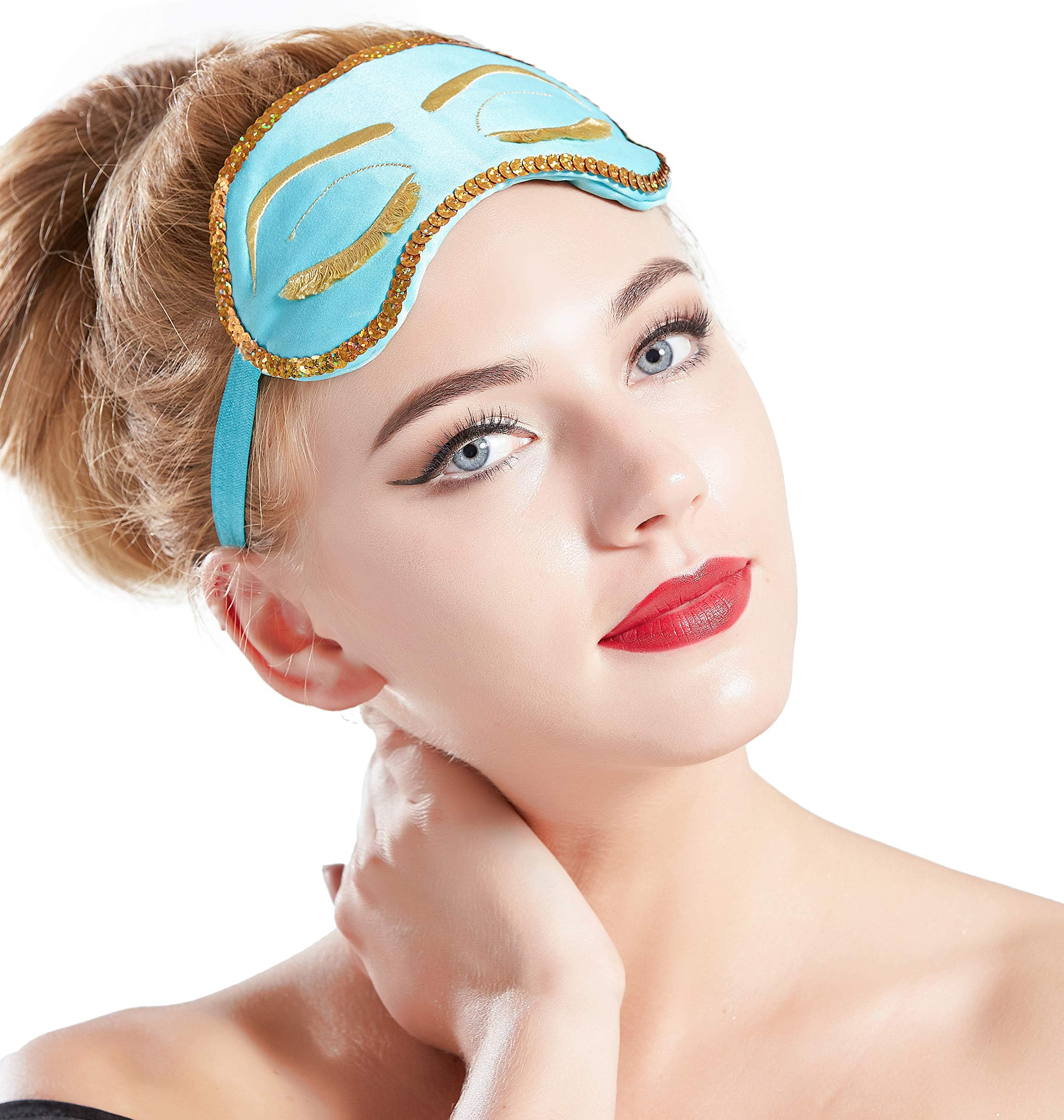 ArtiDeco Cute Eyemask for Sleeping Satin Eyemask for Sleeping with Ear Plugs
