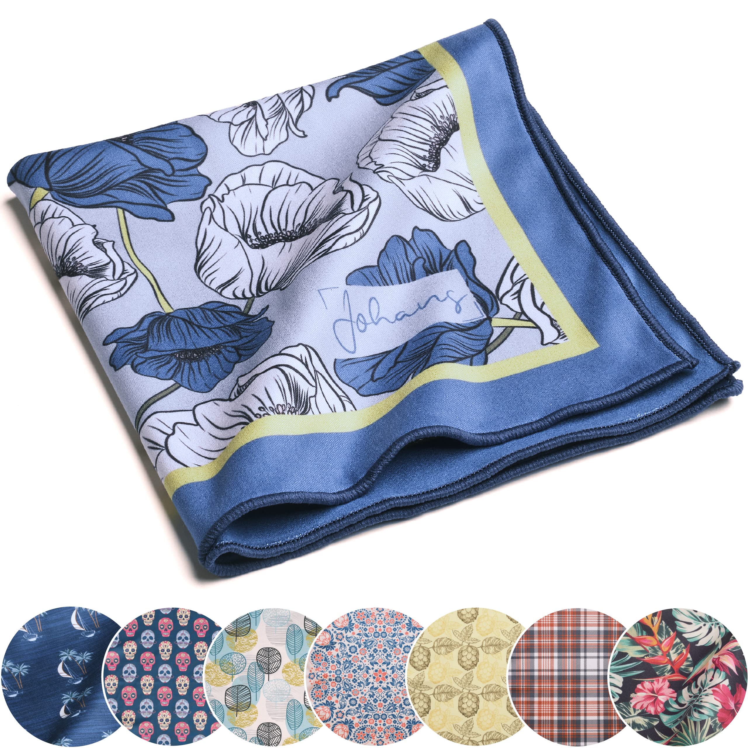 Johans® XXL Microfibre Cloth for Cleaning Smartphone, Tablet, Glasses, Display, Camera, Screen Cloth, Glasses Cleaning Cloth, Optical Quality in 30 x 30 cm (Poppy)