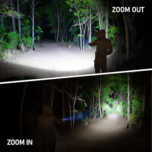 blukar flashlight rechargeable Flashlight, Super Bright Adjustable Focus Flashlights C charging Blukar Rechargeable Flashlight High Lumens