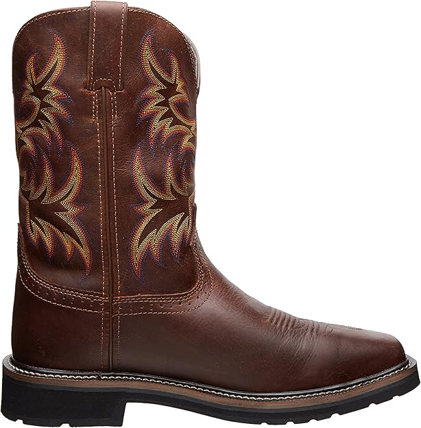 justin men's stampede tan waterproof work boots