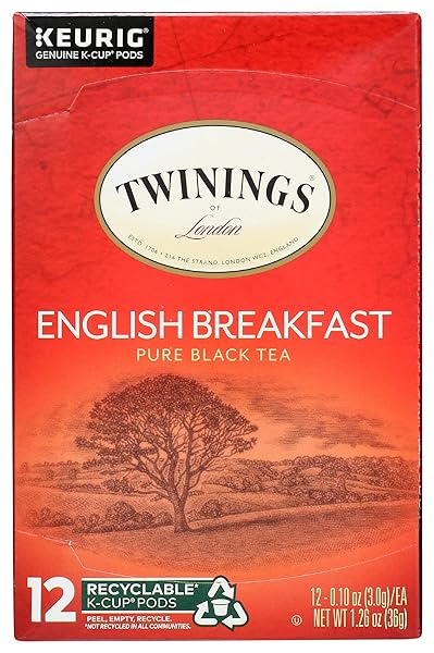 TWININGS TEA ENGLISH BREAKFAST TEA K-CUPS, 12 CT