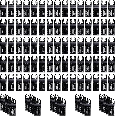 Vtopmart 100 Pcs Oscillating Multitool Blades Universal Quick Release Wood Metal