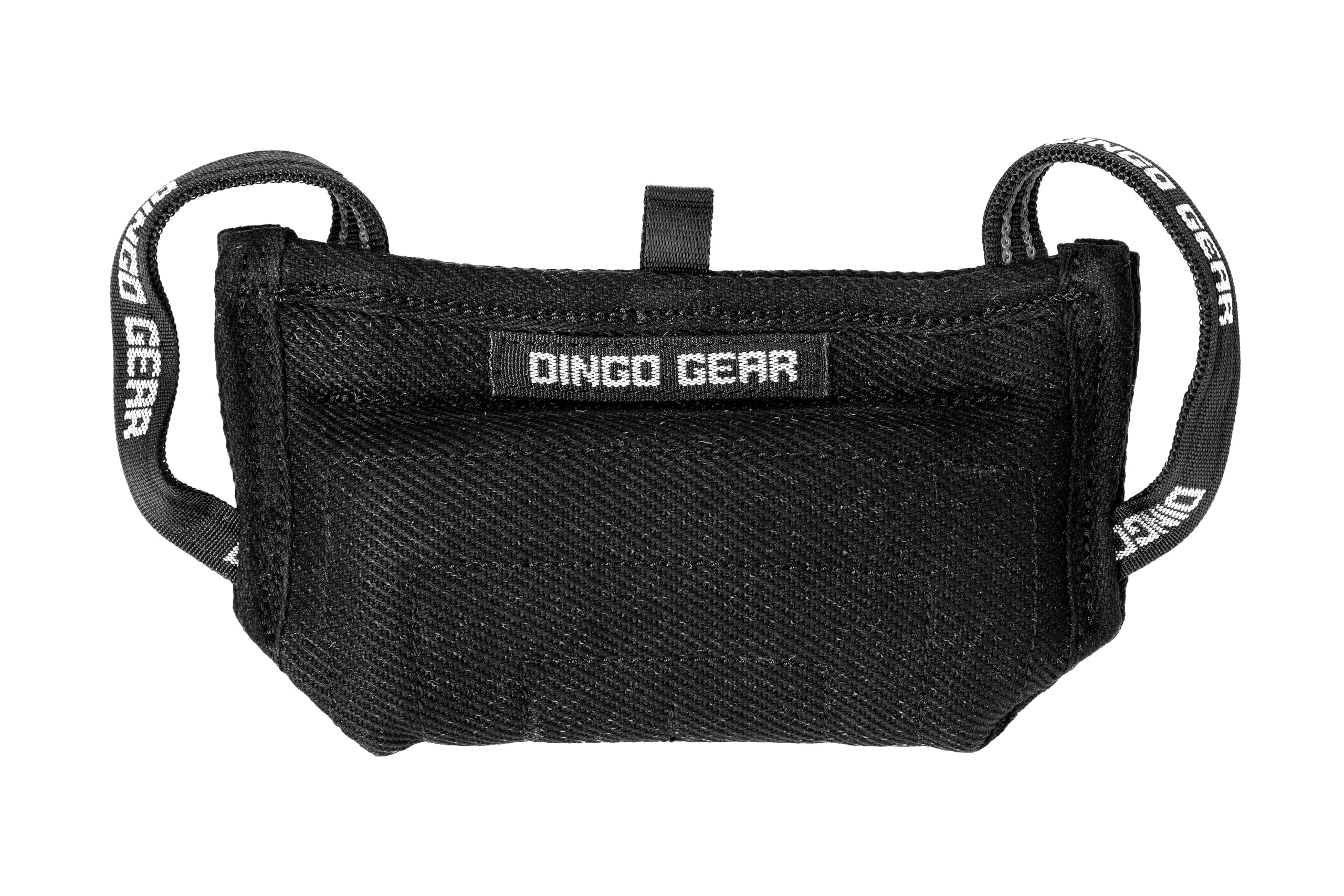 DINGO GEAR Dog Training Tug Bite Pillow, Mini Version for K9 Training, Obedience, IGP, Puppy and Young Dogs Bite Sessions, Handmade Wedge with 3 Handles, Nylcot, Very Soft - Black (S00525)