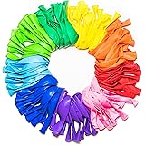 Dusico® Balloons Rainbow Set (100 Pack) 12 Inches, Assorted Bright Colors, Made With Strong Multicolored Latex, For Helium Or