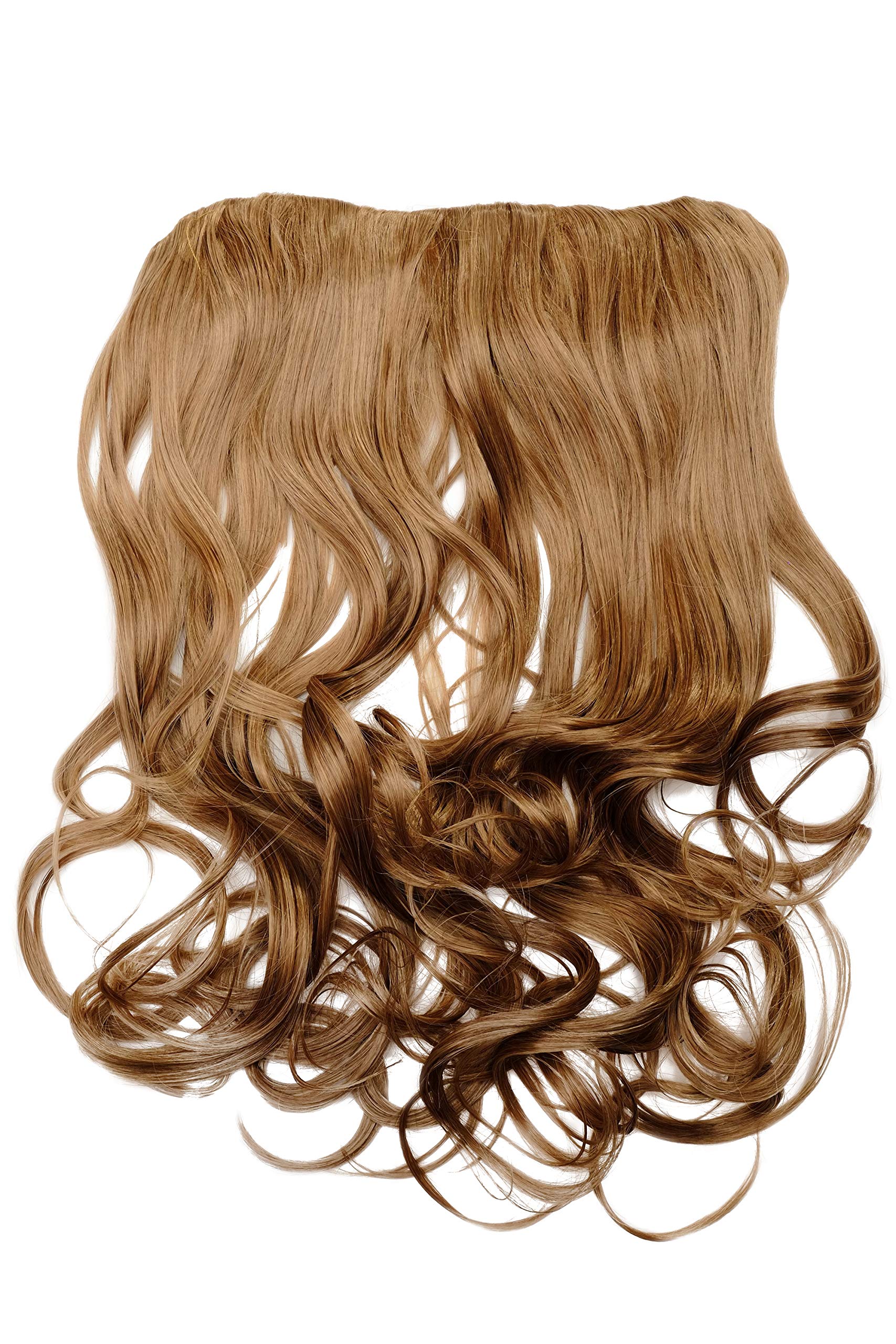 WIG ME UP - WH5008-180C-15 Hairpiece Halfwig (half wig) 5 micro clip Clip-In Extension heat resistant long curled curls dark blond