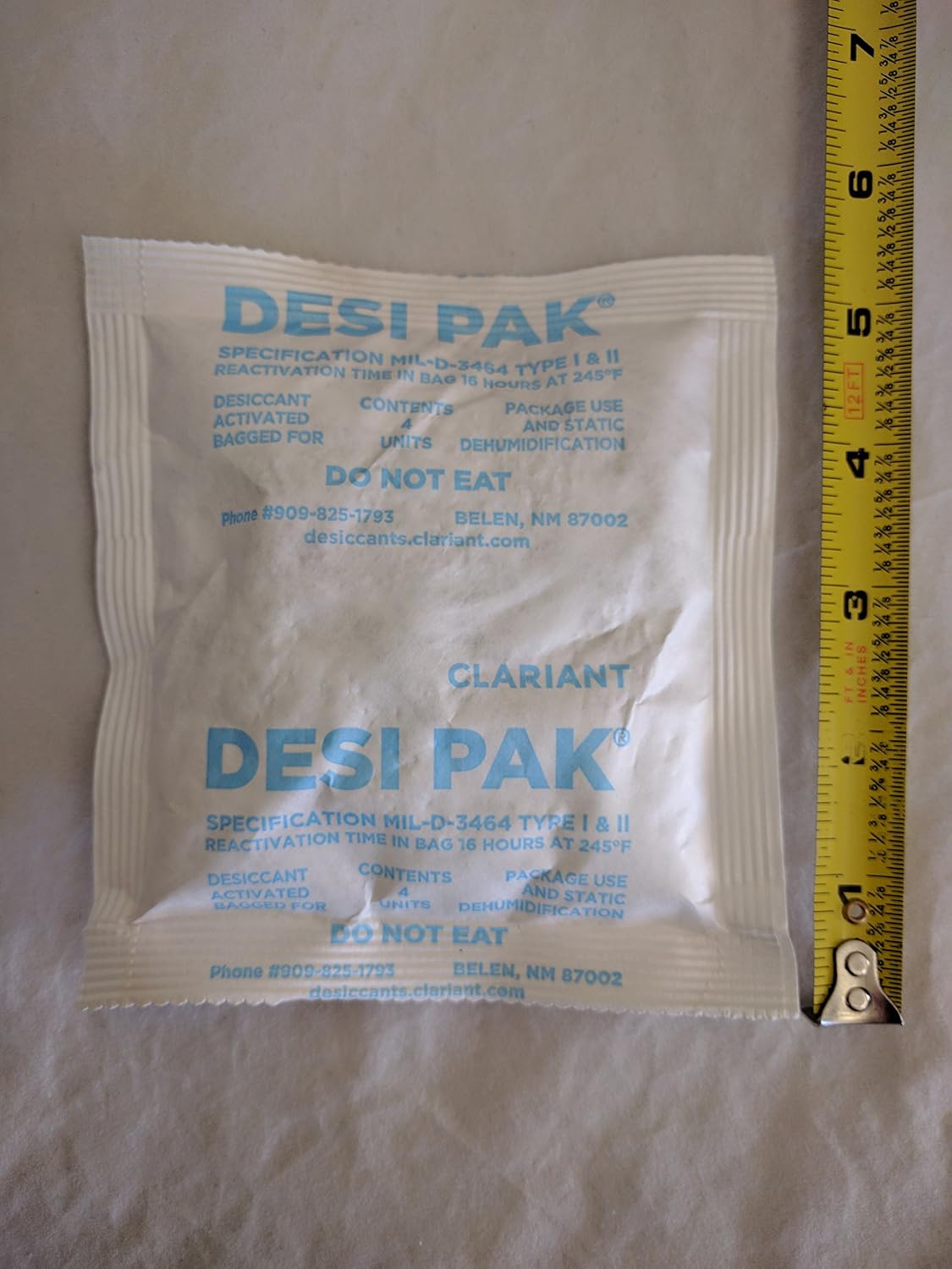 DesiPak Bentonite Clay Desiccant with Humidity Indicator 4 packs (5
