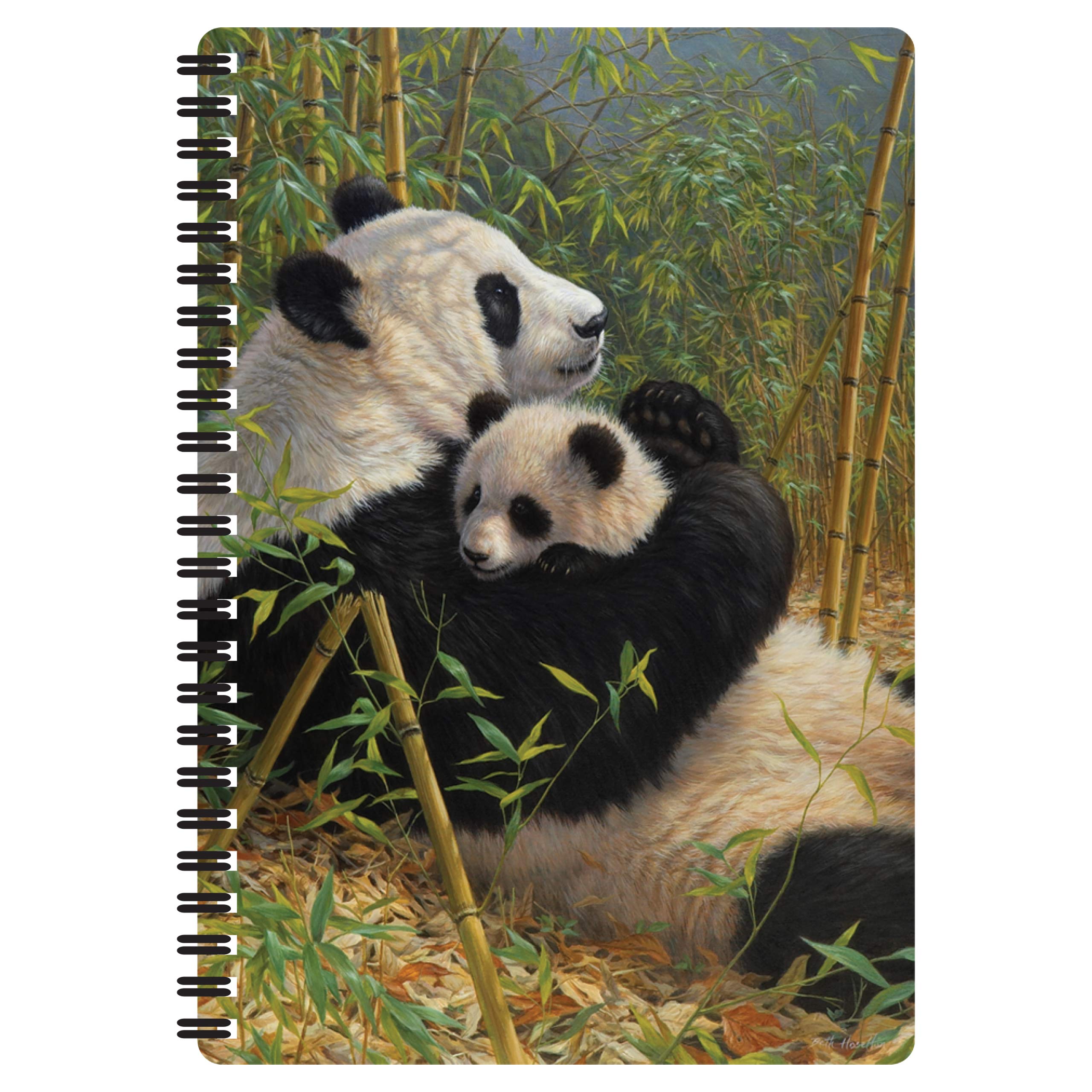 3D LiveLife A5 Notebook - A New Dynasty from Deluxebase. Spiral Bound Lined Notebook with 80 Recycled Pages, 3D Panda Art Notebooks for Work, Gifts and School Supplies, (21 x 14.5 cm).