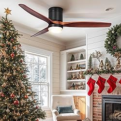 YITAHOME 52 Inch Low Profile Ceiling Fan with Light