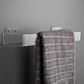 12.6Inches Hand Towel Holder, Self Adhesive Towel Rack for Bathroom Wall Mounted, Acrylic Towel Hanger (Clear)