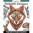 TangleEasy Wildlife Designs: Design Templates for Zentangle (R), Coloring, and More (Design Originals) Tangle, Pattern, & Color Animal Designs like a Llama, Tiger, Lion, Kangaroo, Bear, Koala, & Wolf