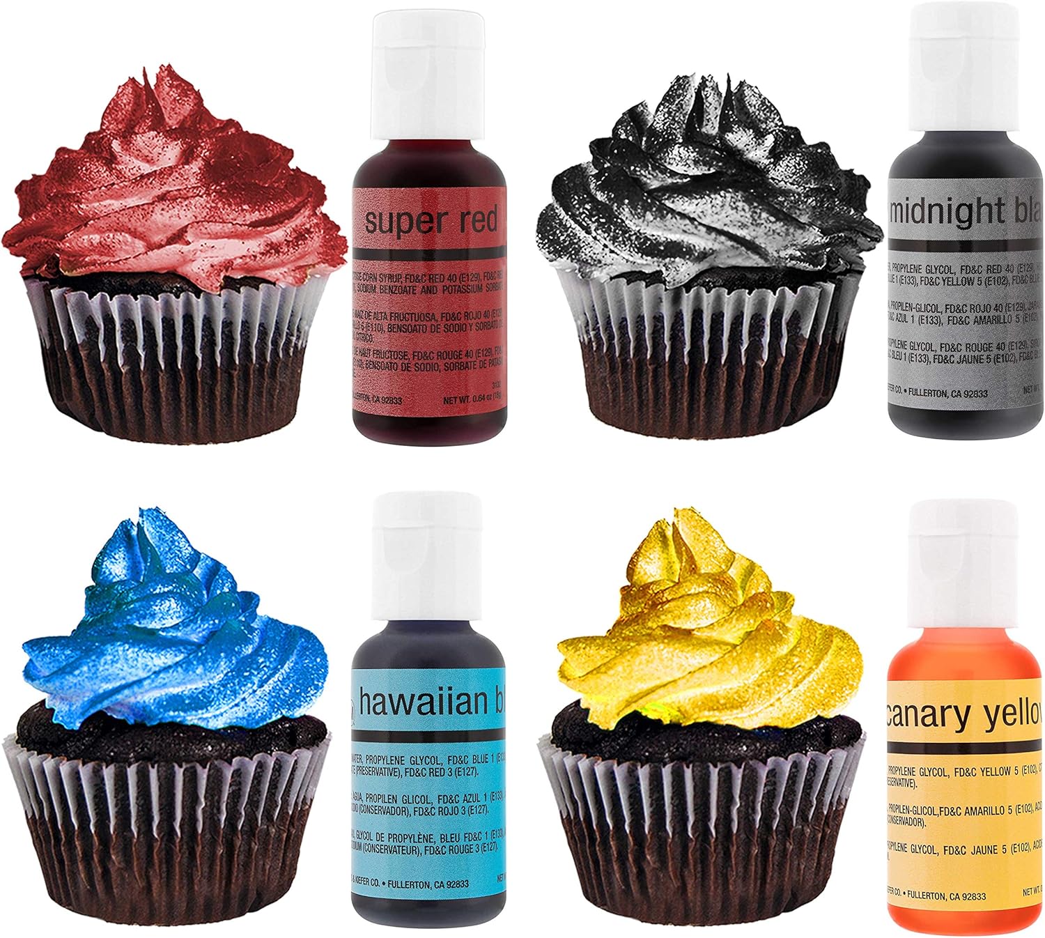 Master Airbrush Cake Decorating Airbrushing System Kit with 2 Airbrushes, Gravity and Siphon, 12 Color Chefmaster Food Coloring Set, Pro Cool Runner II Dual Fan Air Compressor - How To Guide, Cupcakes: Home & Kitchen