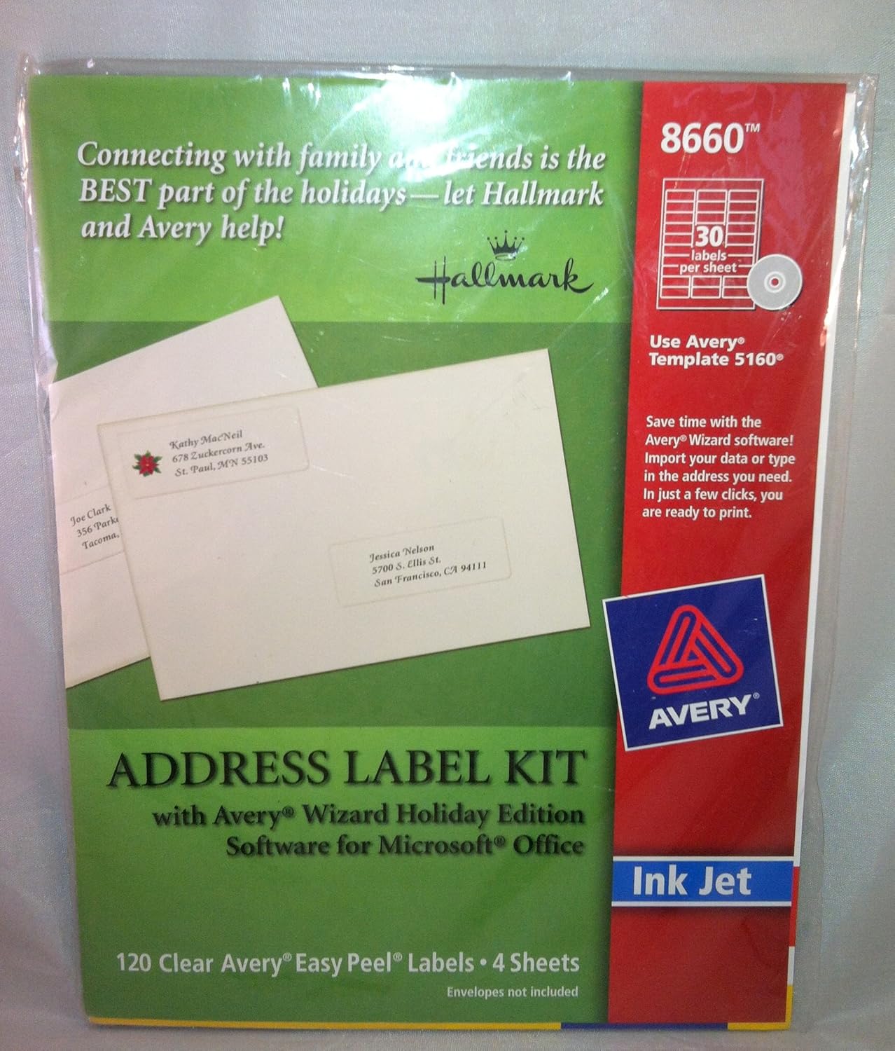 Avery 8660 Address Label Kit 1 Clear Easy Peel Labels With Avery Wizard Holiday Edition Software Amazon Ca Office Products Avery 8660 Address Label Kit 1 Clear Easy Peel Labels With Avery Wizard Holiday Edition Software Amazon Ca Office Products