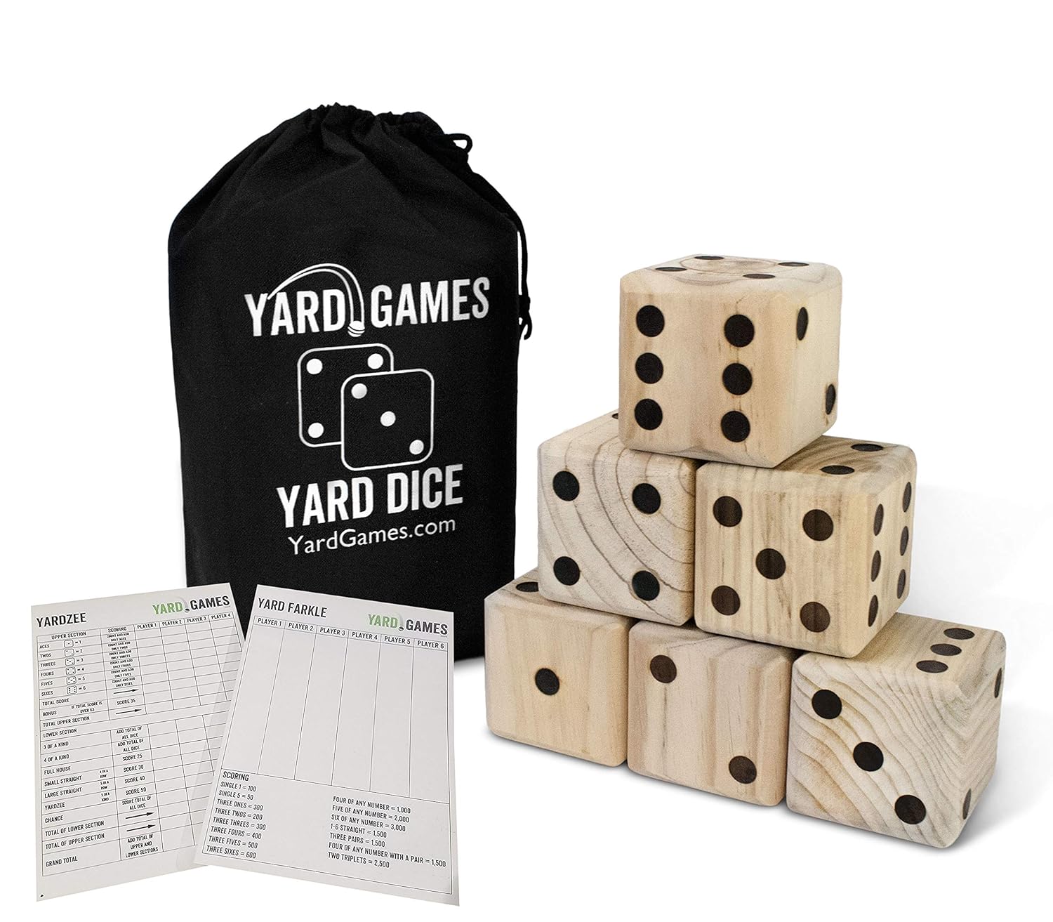 Best Giant Dice-Wooden Set For Yard And Lawn Games