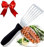 Lifestyle Dynamics 6.5-Inch Stainless Steel Fish Spatula with Comfortable Ergonomic Handle