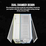 CORSAIR iCUE LINK 2500X RGB Small-Tower mATX Case White Dual Chamber view 3