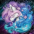 DIAMOND ART CLUB Aurora The Unicorn Diamond Painting Kit, Fantasy Diamond Canvas, Round 5D Diamond Art Kits for Adults and All Ages, 13" x 13" (33 x 33 cm)