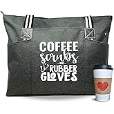 Nurse Tote Bag for Work - Christmas Gifts for Women Large Nursing Bag with Zipper, Pockets & Reliable Straps - Spacious Bag