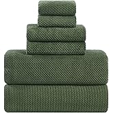 BXRBXR Bath Sheets 40x80 Inches Extra Large Bath Towels Set of 6 Super Soft Absorbent Quick Dry Luxury Microfiber Shower Towels for Bathroom -Olive Green,6 Pack