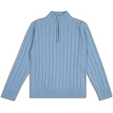 Sezzit Boys Quarter Zip Cable Knit Sweater, Long Sleeve Pullover for Kids | Classic cable knit styling with a quarter zip collar creates a polished layer for school, holidays, pictures &amp; everyday.