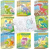Fulmoon 24 Pcs Mini Dinosaur Coloring Books Dinosaur Party Favors Dino Coloring Book Total 336 Pages Painting Drawing Creative Activity Birthday Return Gifts, 8 Styles(Dino)