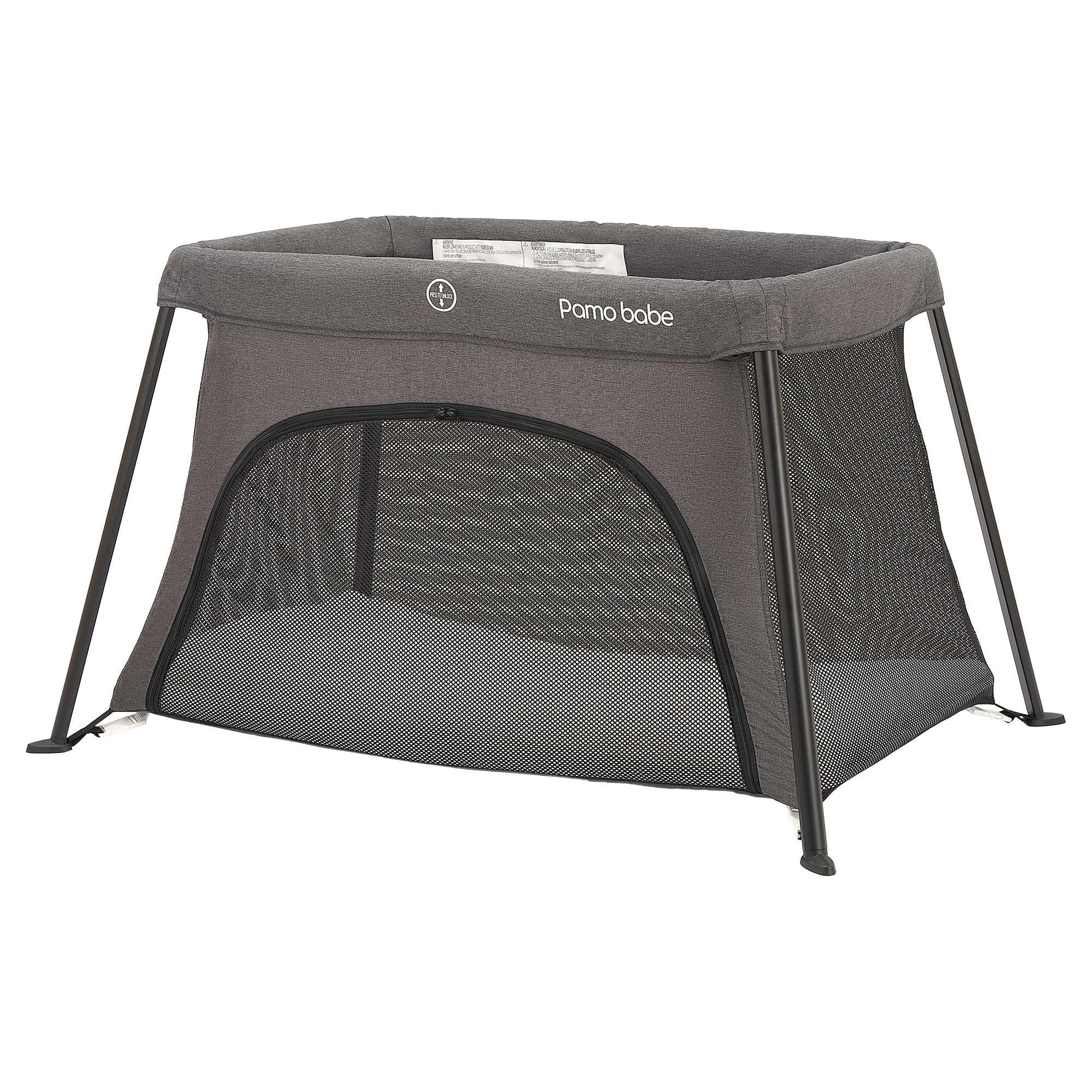 Photo 1 of (UNTESTED) Pamo Babe Travel Crib Lightweight Baby Playard with Mattress Compact Play Yard with Detachable Legs