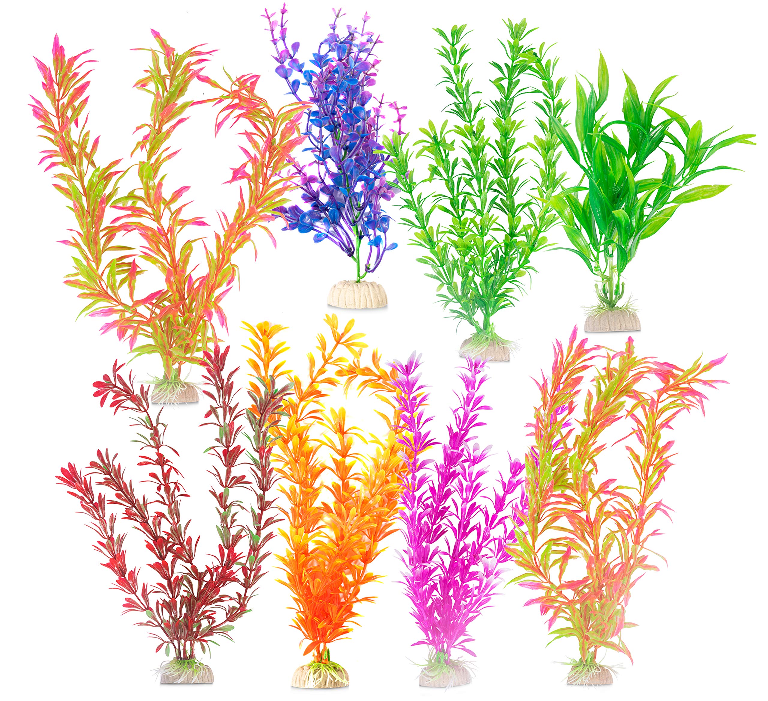 Aquatic Planet 8 Pack Large Artificial Fake Plastic Aquarium Plants Fish Tank Decoration Decor Ornament Buy Online In Sri Lanka At Desertcart Lk Productid