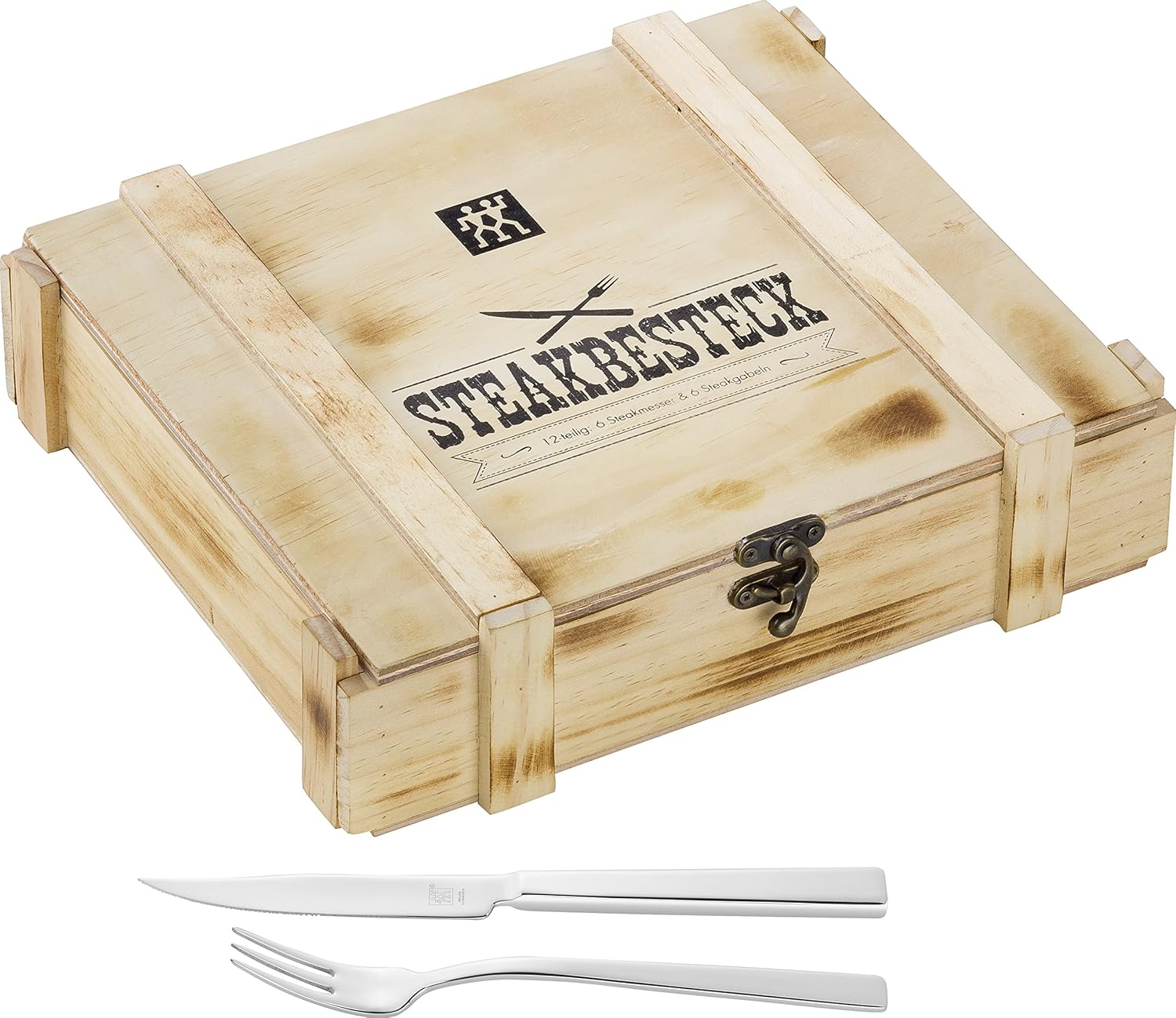 Zwilling 12piece Steak Cutlery Set for 6 People, 6 Steak Knives and 6 Steak Forks, including