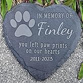 Jasaino Personalized Pet Memorial Stones - In Memory of Dog or Cat, Sympathy Gift for Pet Loss