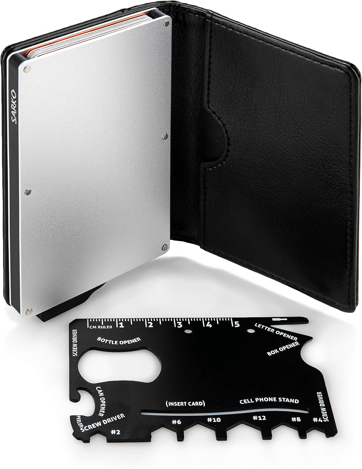 RFID Blocking Wallet Aluminium Credit Card Holder Plus Multitool Ultra
