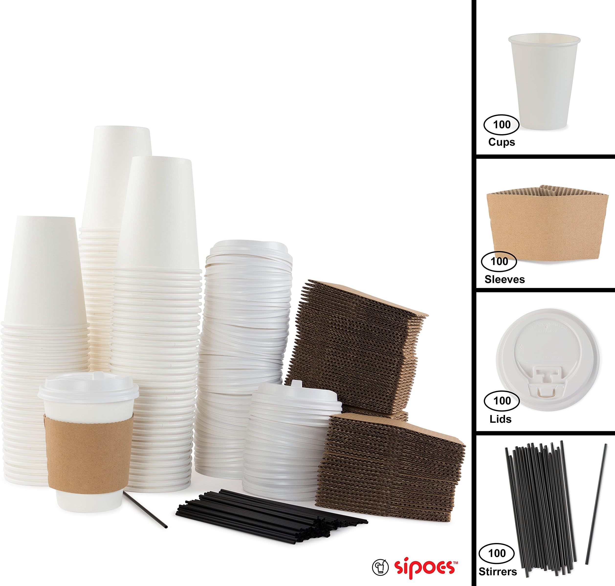 Disposable Paper Bath Cups - Hygienic Single Use for Bathroom, Home and Office Supplies – Use for Drinks, Snacks and Kid’s Craft Projects - by Sipoes (12)