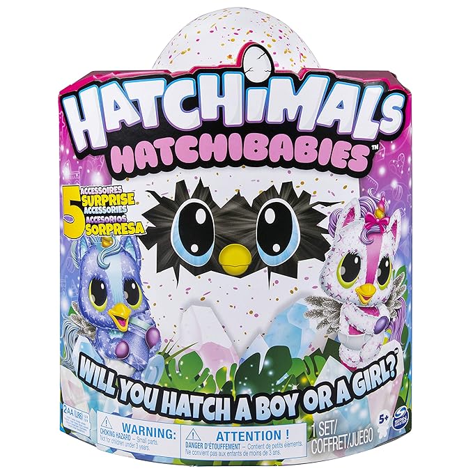 Hatchimals 6046468 HatchiBabies Unikeet, Ei mit BabyHatchimal und