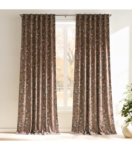 Amazon.com: Sun Zero Brookhaven 2-Pack Embroidered Floral Pleated