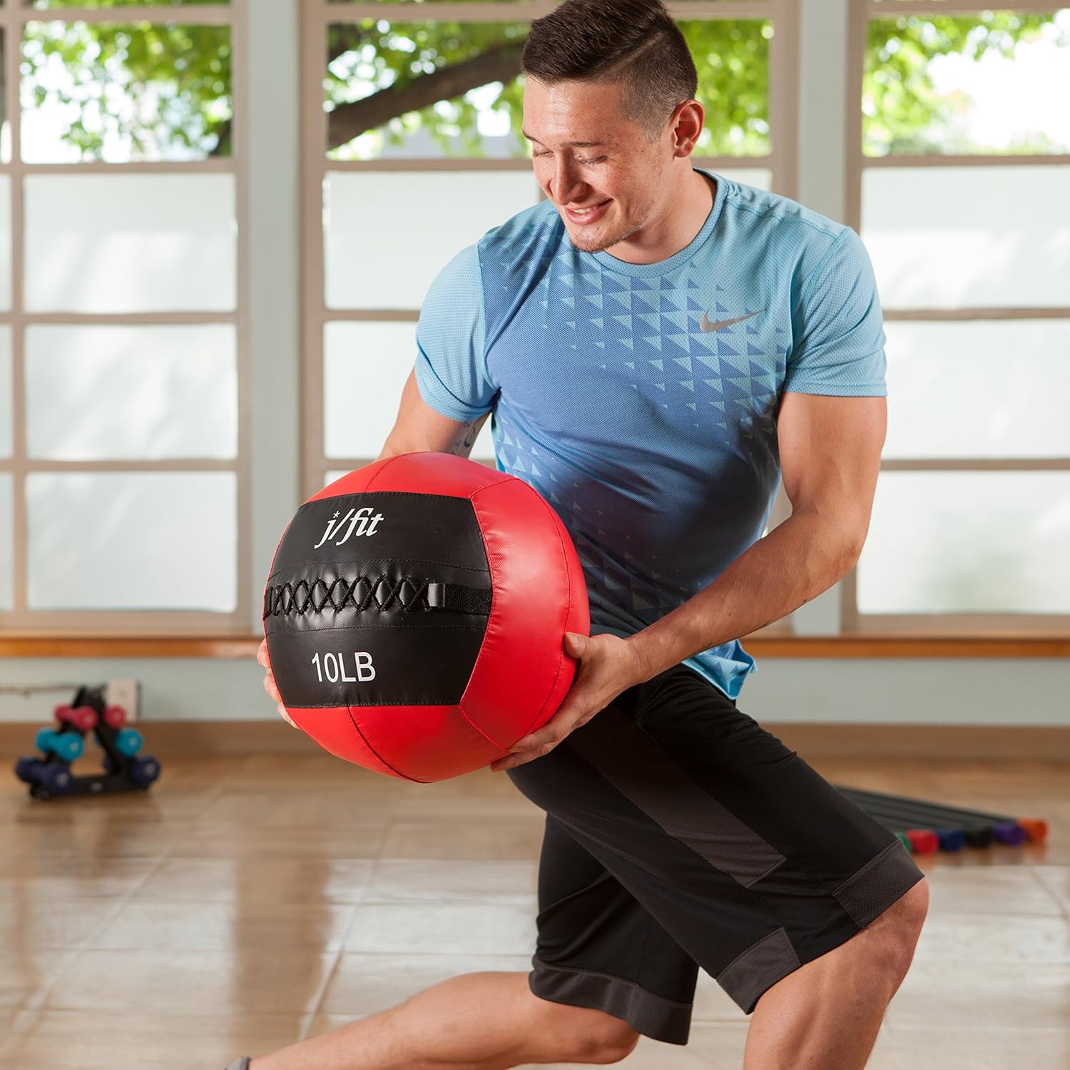 j/fit Medicine Ball, Red/Black, 8-Pound : Ugi Fitness Ball : Sports & Outdoors