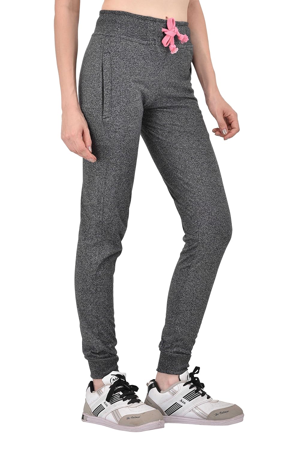 thread swag women&rsquo;s grindle black cotton track pant