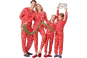 Ekouaer Family Christmas Pajamas Matching Sets Long Sleeve Holiday Pjs Sleepwear 2 Piece Lounge Sets S-XXL