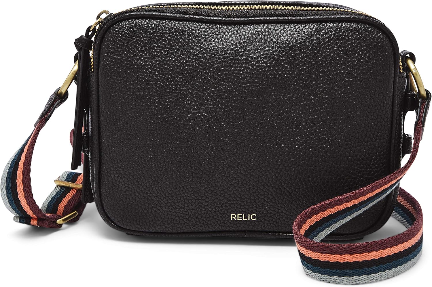 Relic by Fossil Camera Bag Crossbody, Black Multicolor Handbags