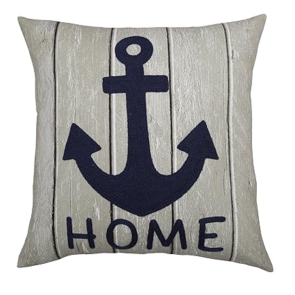 Amazon Com Lush Decor Lush Decor Anchor Home Decorative Pillow 18