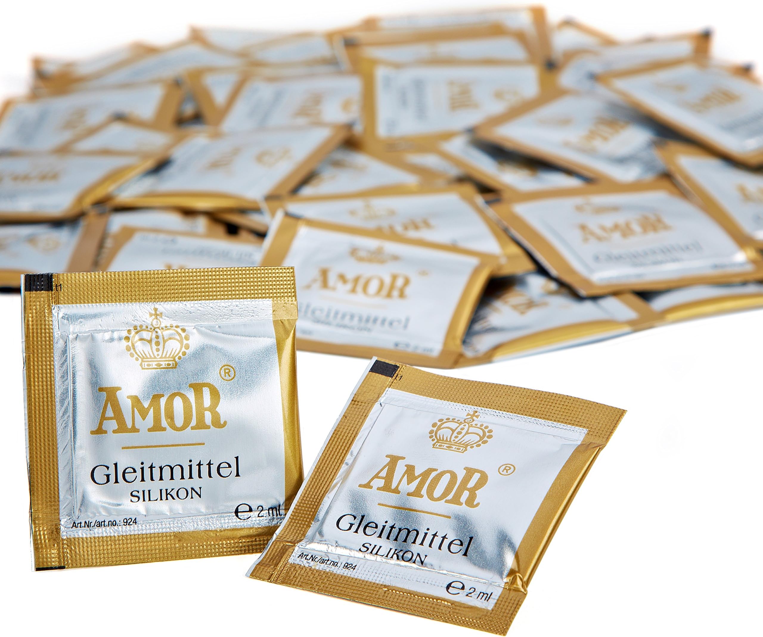 Amor Silicone Lubricant in a Sachet, 200ml Oil and Grease Free, Medical Lubricant with Long-Term Effect, Manufactured and Tested in Germany (Pack of 100 x 2ml)