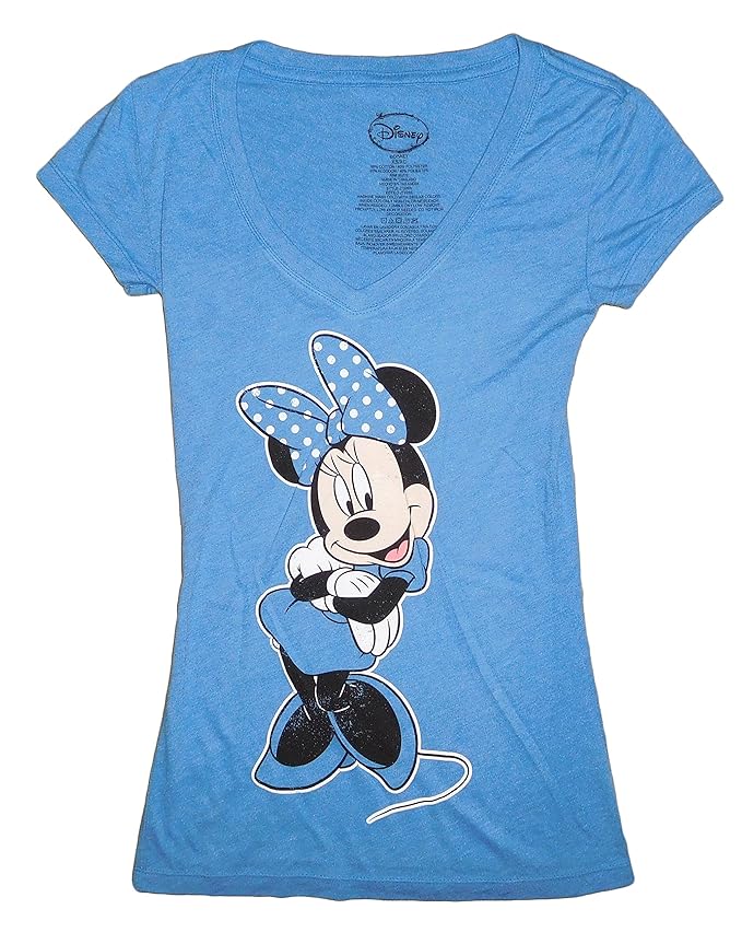 Disney Juniors Mickey & Minnie Mouse VNeck TShirts (M
