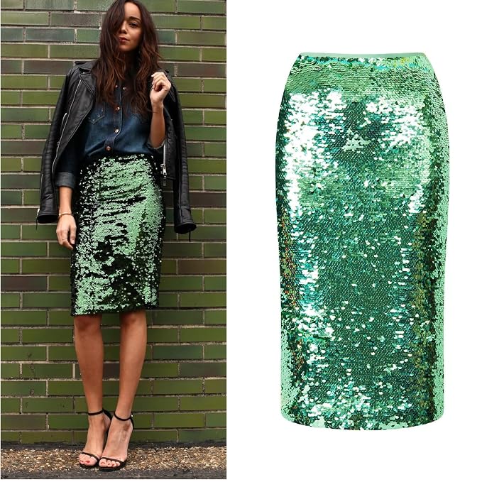 65 Sold Out mint green sequin fashion 